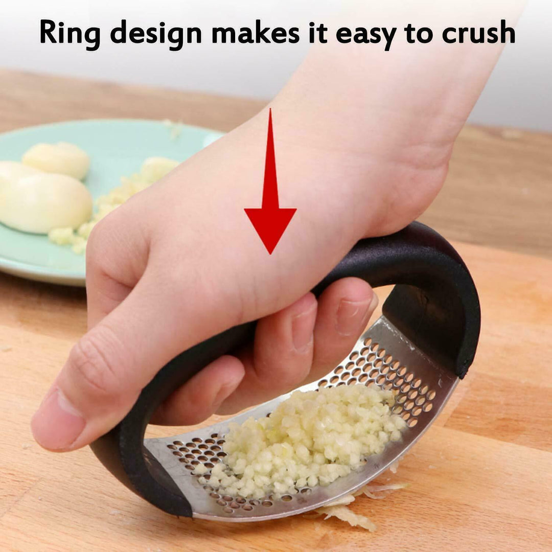 Stainless Steel Garlic Press Manual Crusher