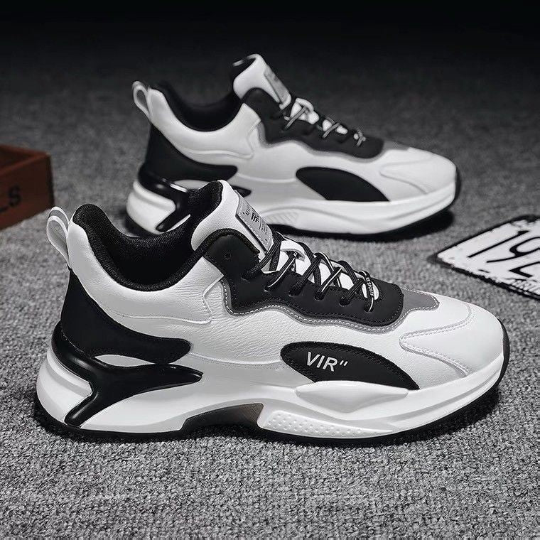 Men Fashion Black And White Sneakers