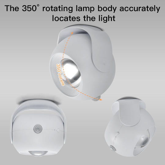 Adjustable Angle Human Sensing Light, Wireless Sunset Light, Indoor Spotlight, Corridor, Living Room Wall Light, Rechargeable And Installed Dry Battery