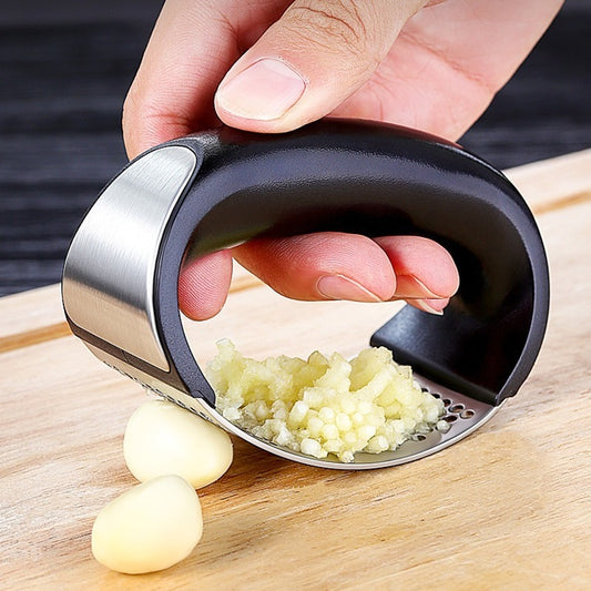 Stainless Steel Garlic Press Manual Crusher