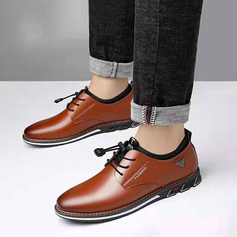 Leather comfortable men's shoes