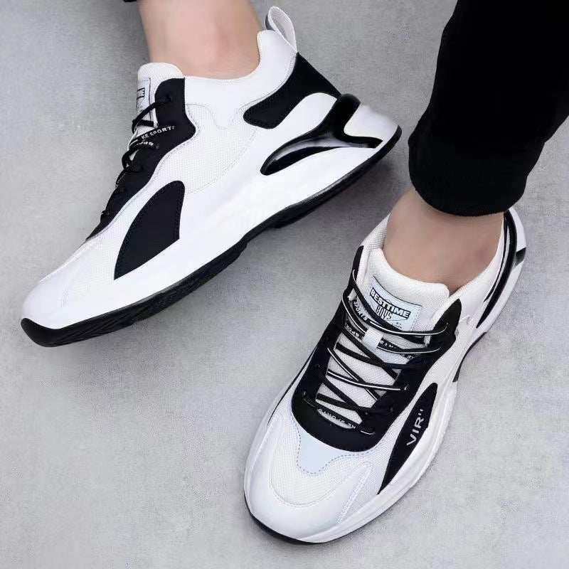 Men Fashion Black And White Sneakers