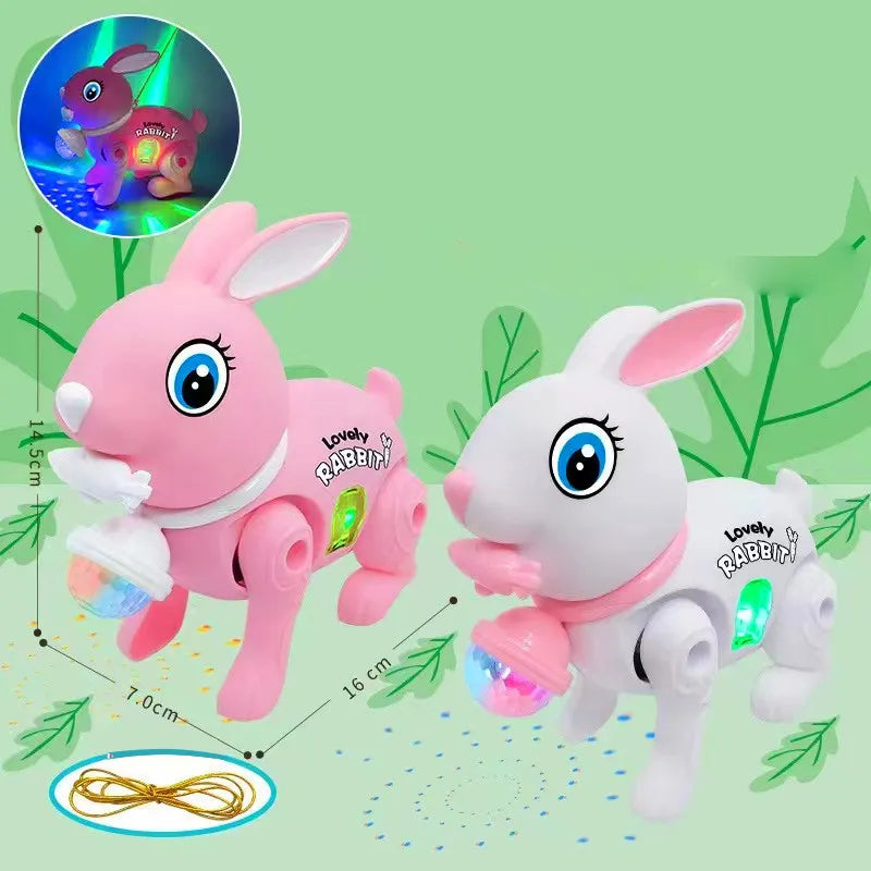 Electronic Walking Rabbit Toy Music Lovely Luminescent