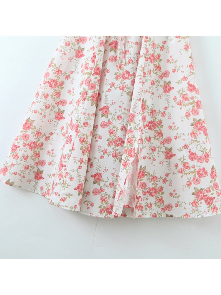 Woman Summer Fashion Floral Print Dress