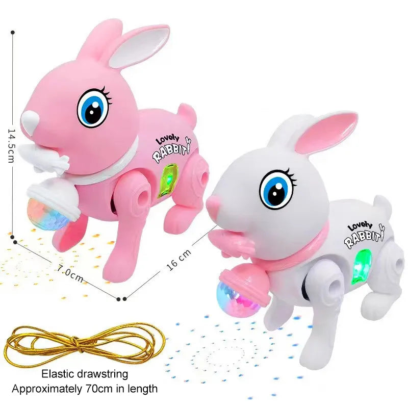 Electronic Walking Rabbit Toy Music Lovely Luminescent