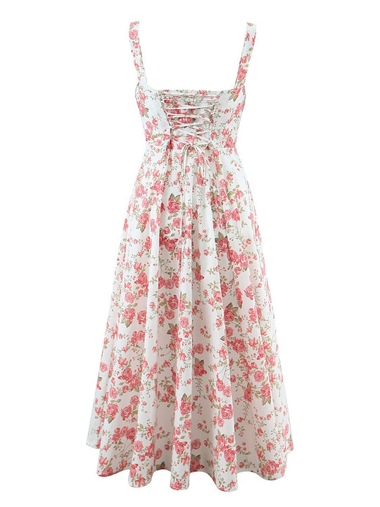 Woman Summer Fashion Floral Print Dress