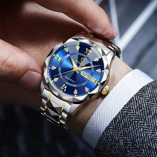 Quartz Wristwatch Original Waterproof Stainless Steel