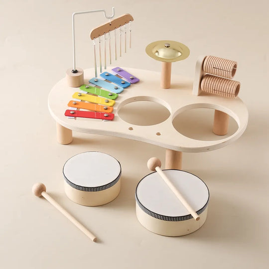 Kids Wooden Drum kit Musical Instruments