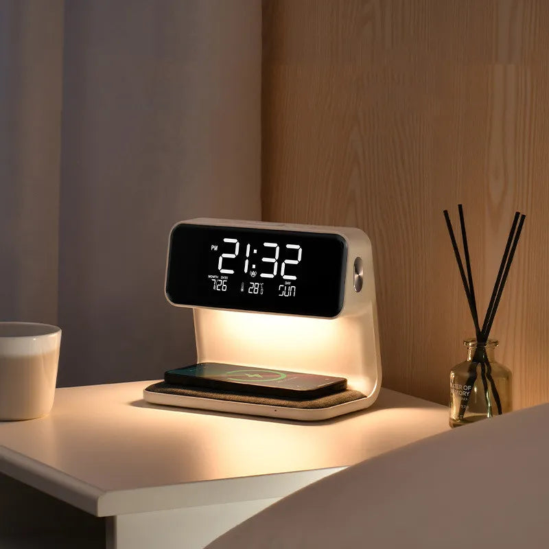 Creative 3 In 1 Bedside Lamp Wireless Charging