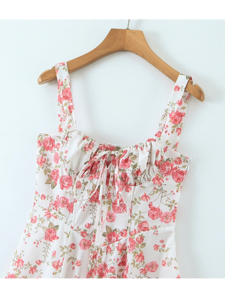 Woman Summer Fashion Floral Print Dress