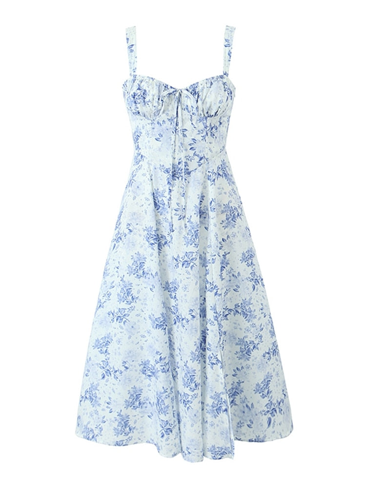 Woman Summer Fashion Floral Print Dress