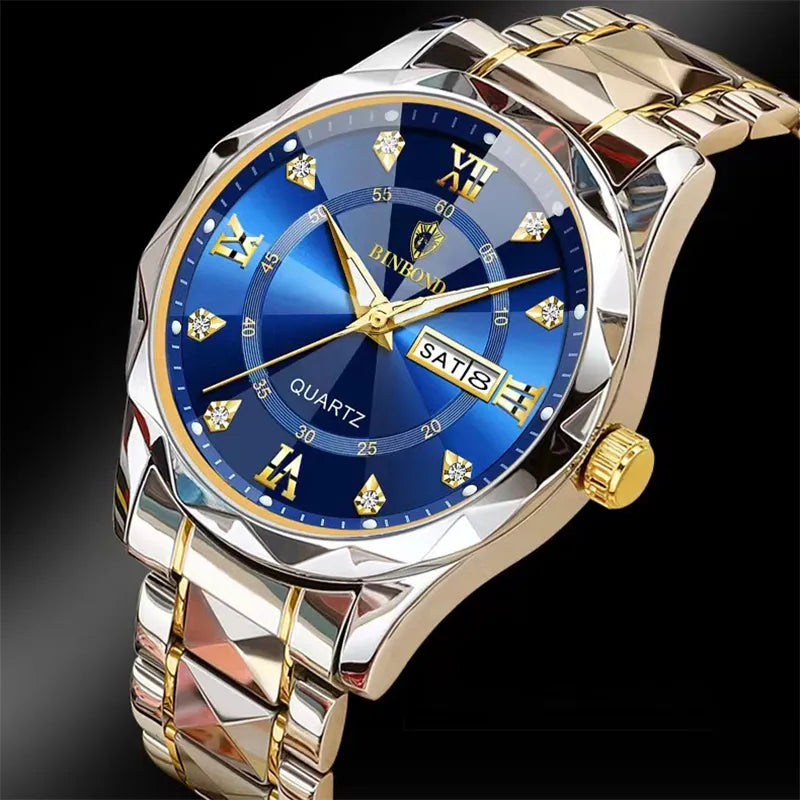 Quartz Wristwatch Original Waterproof Stainless Steel